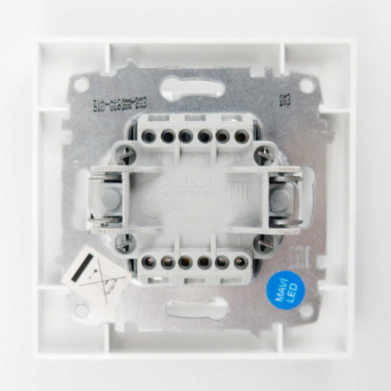 Выключатель ELBI VEGA белый мат 1кл промежуточный ( 510-016200-214 )