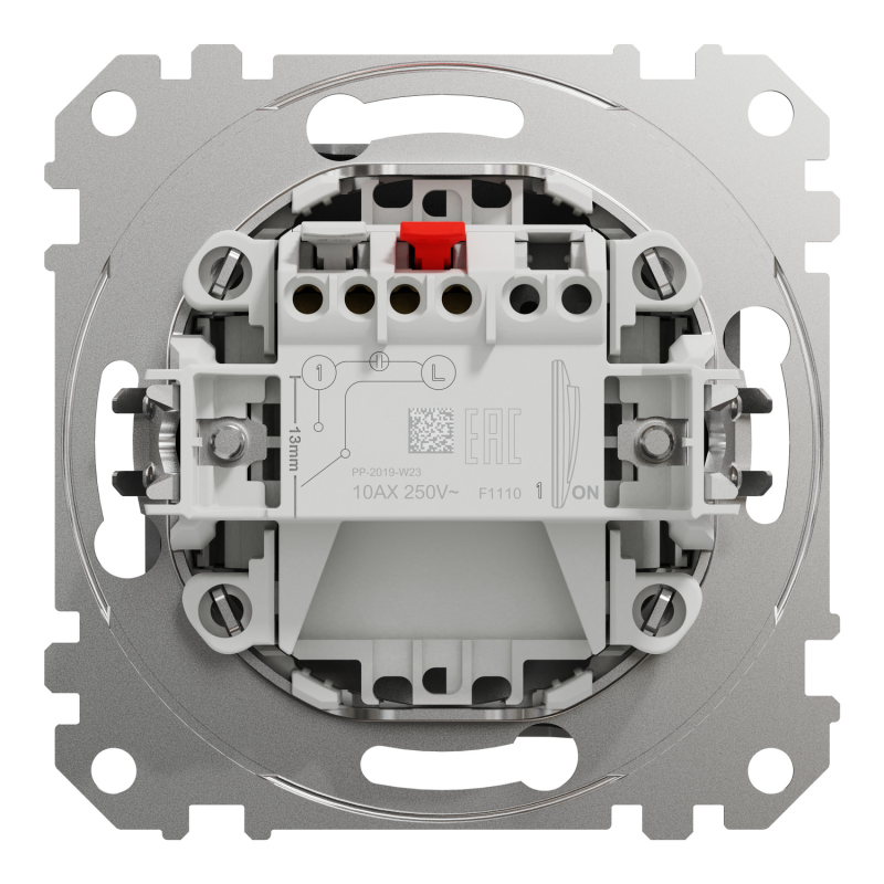 Вимикач одноклавішний кнопковий матовий алюміній Sedna Design & Element SDD170111