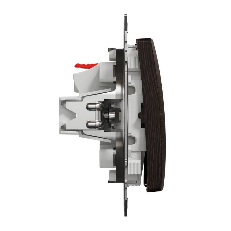 Выключатель одноклавишный кнопочный венге Sedna Design & Element Schneider Electric SDD181111