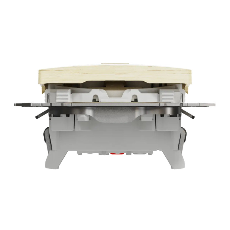 Вимикач одноклавішний з синьою LED підсвіткою береза Sedna Design & Element SDD180101L