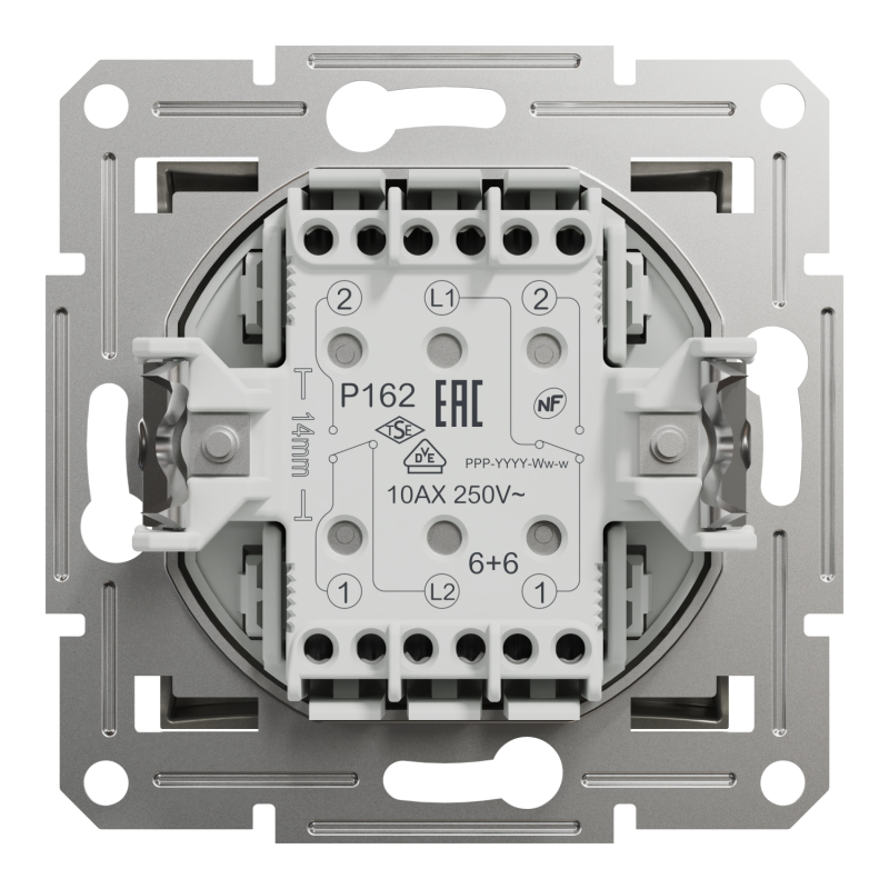 Переключатель двухклавишный Schneider Electric бронза EPH0600169