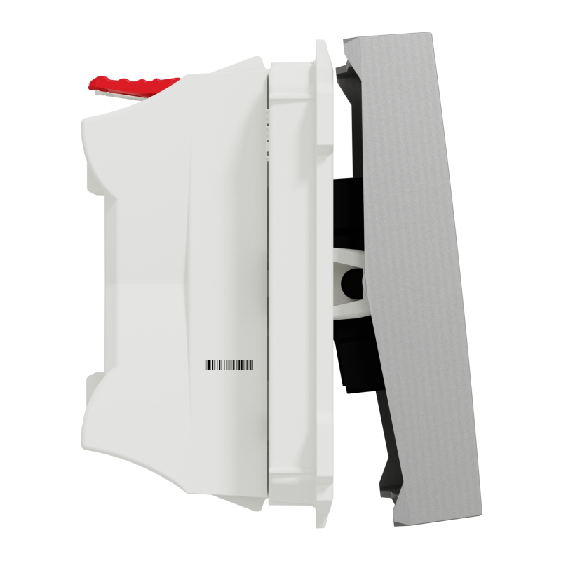 Выключатель 1-клавишный (2 модуля) 10А Unica New Schneider Electric алюминий NU320130