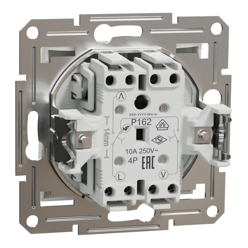 Выключатель для жалюзи без рамки Asfora Schneider Electric белый EPH1370121