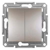 Выключатель кнопочный двухклавишный Schneider Electric бронза EPH1100169