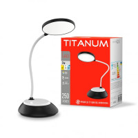 Настільна лампа LED TITANUM TLTF-022B 7W 3000-6500K USB чорна
