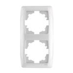 Рамка двойная вертикальная VIKO Carmen белая 90571002