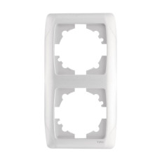 Рамка двойная вертикальная VIKO Carmen белая 90571002