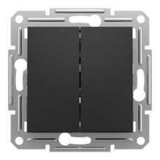 Кнопка двухклавишная Asfora Schneider Electric антрацит EPH1100171