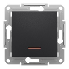 Кнопка из подсв Asfora Schneider Electric антрацит EPH1600171