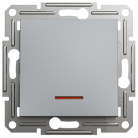 Выключатель кнопочный с подсветкой Asfora Schneider Electric сталь EPH1600162