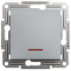 Выключатель кнопочный с подсветкой Asfora Schneider Electric сталь EPH1600162