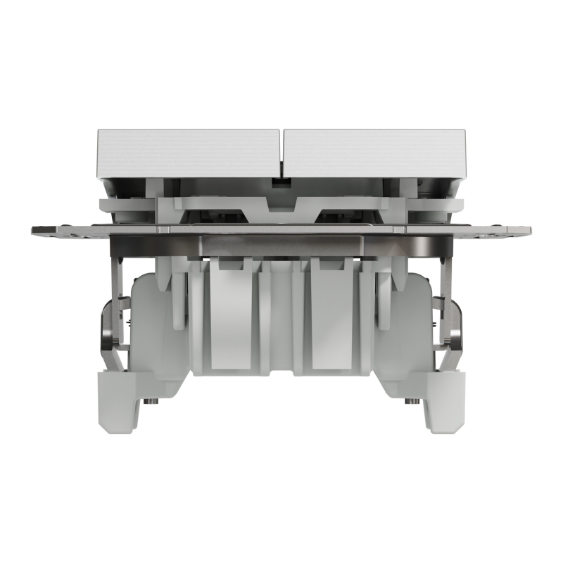 Вимикач кнопковий двоклавішний Asfora Schneider Electric алюміній EPH1100161