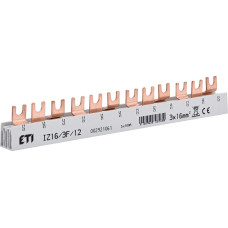 Шина питания IZ 16/3F/12 (16мм2, 3P, 0.21м, Fork, 12mod.) ETI 29210610