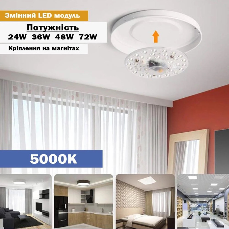 Світлодіодний модуль ETRON 1-EMP-276 36W Matrix 5000K IP20 коло 230мм