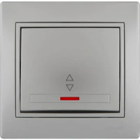 Mira Срібло Вимикач 1-кл прохідний з/п  (10/120) (шт.) 701-1010-114