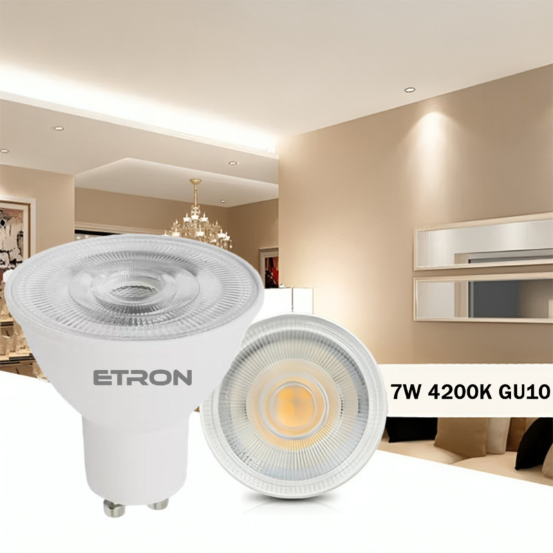 Светодиодная LED лампа ETRON 1-ELP-856 MR16 7W 4200K 220V GU10