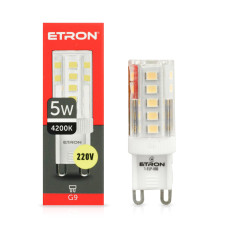 Светодиодная LED лампа ETRON 1-ELP-880 G9 5W 4200K 220V дневной свет