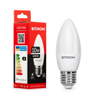 Светодиодная LED лампа ETRON 10W C37 4200K 220V E27 дневной свет 1-ELP-018