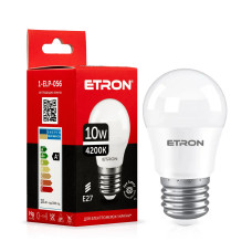 Светодиодная LED лампа ETRON 10W G45 4200K 220V E27 дневной свет 1-ELP-056