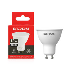 Светодиодная LED лампа ETRON 12 Вт MR16 4000K 220V GU10 дневной свет 1-ELP-866