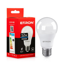 Светодиодная LED лампа ETRON 12W A60 6500K E27 холодный свет 1-ELP-093