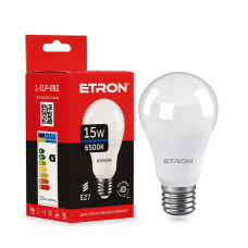 Светодиодная LED лампа ETRON 15W A65 6500K E27 холодный свет 1-ELP-092