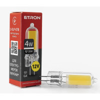Светодиодная LED лампа ETRON 4W G4 Glass 4200K 12V дневной свет 1-ELP-078
