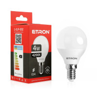 Світлодіодна LED лампа ETRON 4W G45 4200K 220V E14 денне світло 1-ELP-052