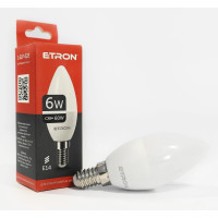 Светодиодная LED лампа ETRON 6W C37 4200K 220V E14 дневной свет 1-ELP-028