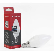 Светодиодная LED лампа ETRON 6W C37 6500K 220V E14 холодный свет 1-ELP-096