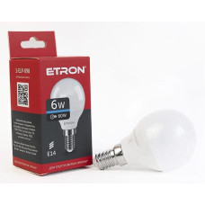 Светодиодная LED лампа ETRON 6W G45 6500K 220V E14 холодный свет 1-ELP-098