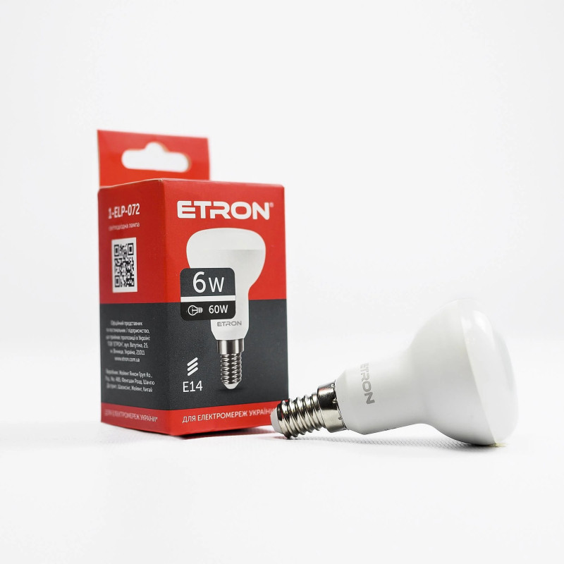 Світлодіодна LED лампа ETRON 6W R50 4200K 220V E14 денне світло 1-ELP-072