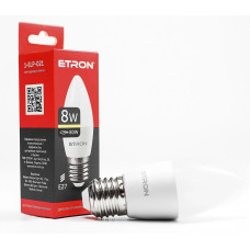 Светодиодная LED лампа ETRON 8W C37 3000K 220V E27 теплый свет 1-ELP-021