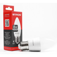 Светодиодная LED лампа ETRON 8W C37 4200K 220V E27 дневной свет 1-ELP-022