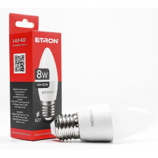 Светодиодная LED лампа ETRON 8W C37 4200K 220V E27 дневной свет 1-ELP-022