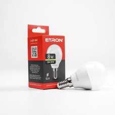 Светодиодная LED лампа ETRON 8W G45 3000K 220V E14 теплый свет 1-ELP-043