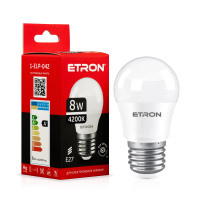Светодиодная LED лампа ETRON 8W G45 4200K 220V E27 дневной свет 1-ELP-042