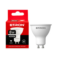 Светодиодная LED лампа ETRON 8W MR16 4200K 220V GU10 дневной свет 1-ELP-088