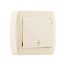 Выключатель накладной одноклавишный проходной крем DEMET 711-0300-105