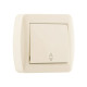 Вимикач накладний одноклавішний прохідний DEMET крем 711-0300-105 