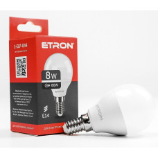 Светодиодная LED лампа ETRON 8W G45 4200K 220V E14 дневной свет 1-ELP-044