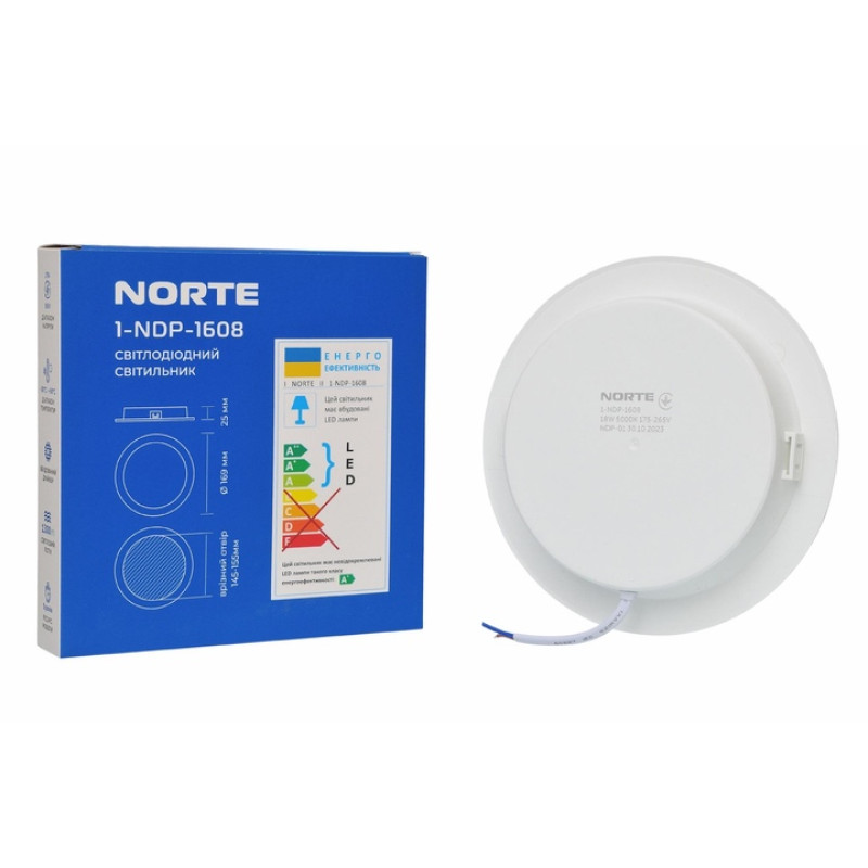 Потолочный светильник NORTE 1-NDP-1608 18W 5000K IP44 круг