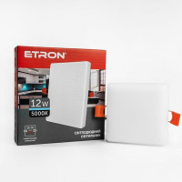 Светодиодный светильник ETRON Decor 1-EDP-655 12W 5000К IP20 квадрат
