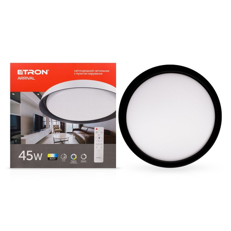 Світлодіодний світильник Smart ARRIVAL 1-ESP-2000 45W Black&White IP20 ETRON
