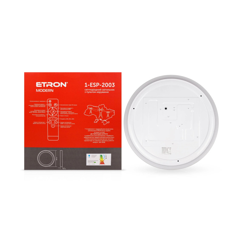 Світлодіодний світильник Smart MODERN 1-ESP-2003 45W Black&White IP20 ETRON