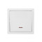 Выключатель 1-й накладной с подсветкой белый 752-0200-111 LETO Lezard