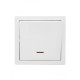 Вимикач 1-ий накладний з підсвіткою білий 752-0200-111 LETO Lezard