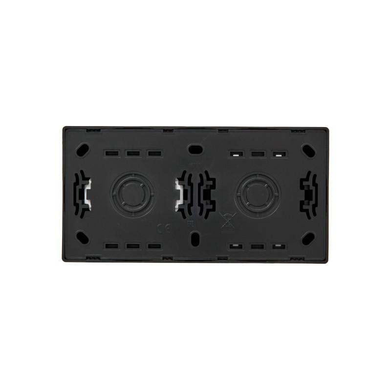 Выключатель 1-ый+Розетка 1-на с/з черный 752-4200-170BAP LETO Lezard