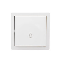 Кнопка звонка белый 752-0200-103 LETO Lezard