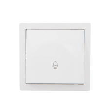 Кнопка звонка белый 752-0200-103 LETO Lezard